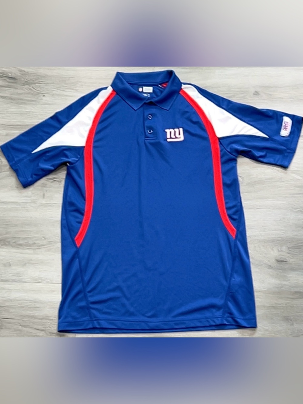NFL New York Giants Team Apparel Polo Shirt Blue Mens Size Large NFL Football